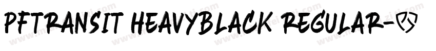 PFTransit HeavyBlack Regular字体转换